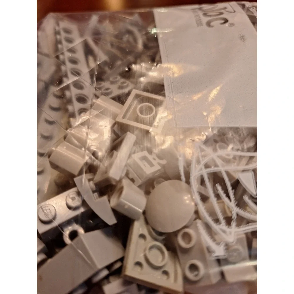 LEGO Bulk 1/2 Pound Lot Gray Bricks Plates Technic Pieces Mixed Asst Light Dark